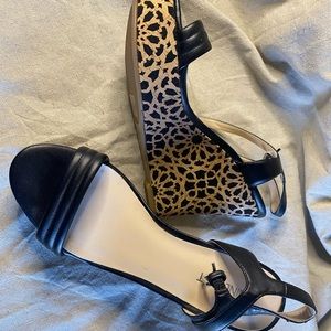 NINE WEST cork heel platform sz 9